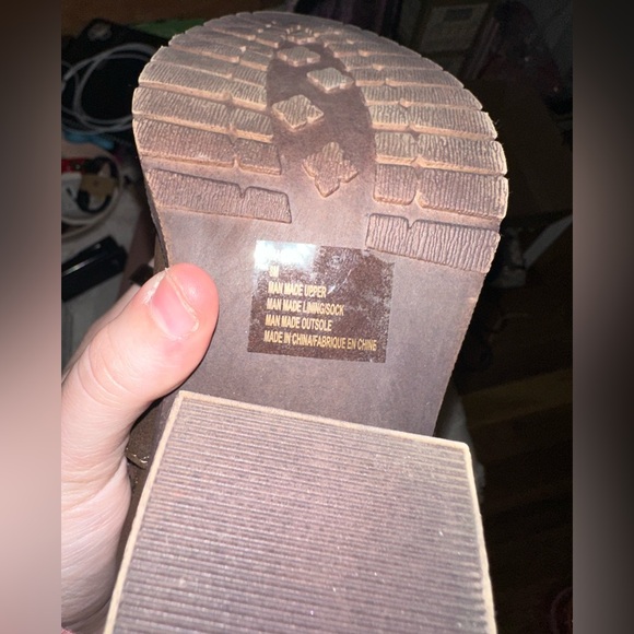 Charlotte Russe Dark Brown Ankle Boots with Buckle and Knit Trim - Picture 4 of 5